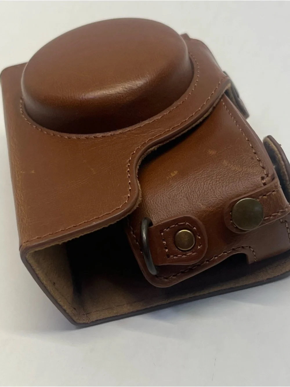 Brown Leather Retro Camera Case